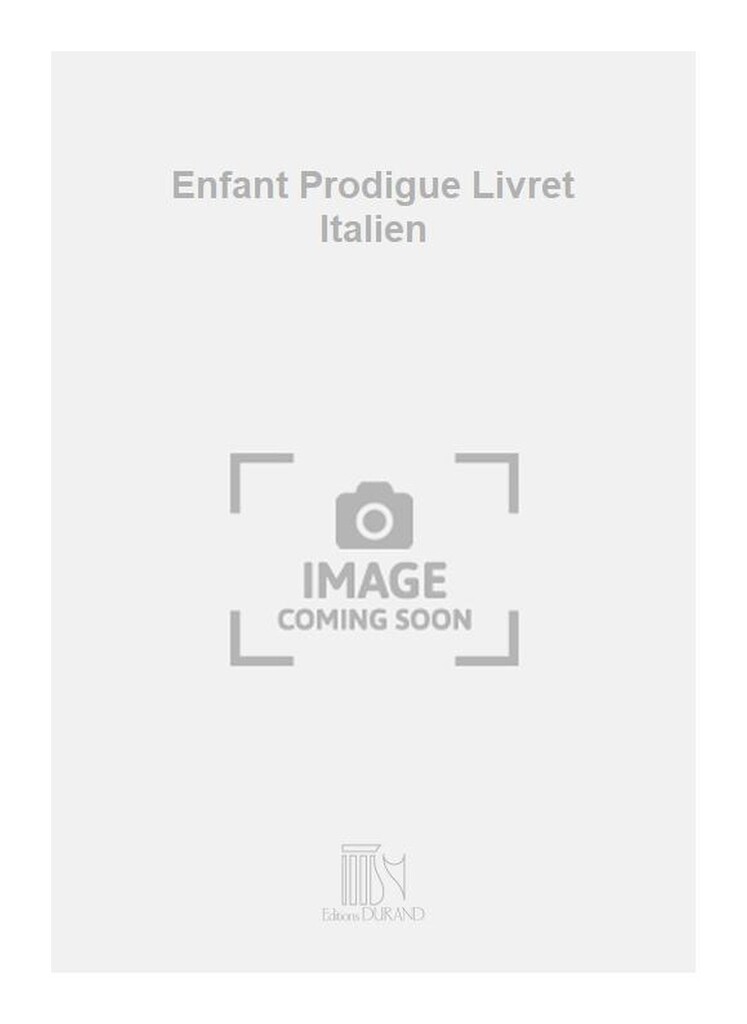 Enfant Prodigue Livret Italien